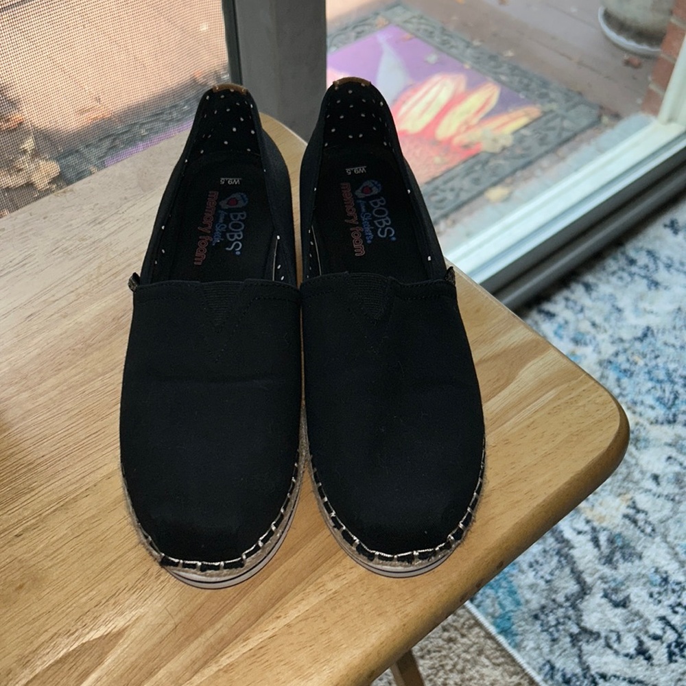 Bob’s from Sketchers Memory foam black shoe.